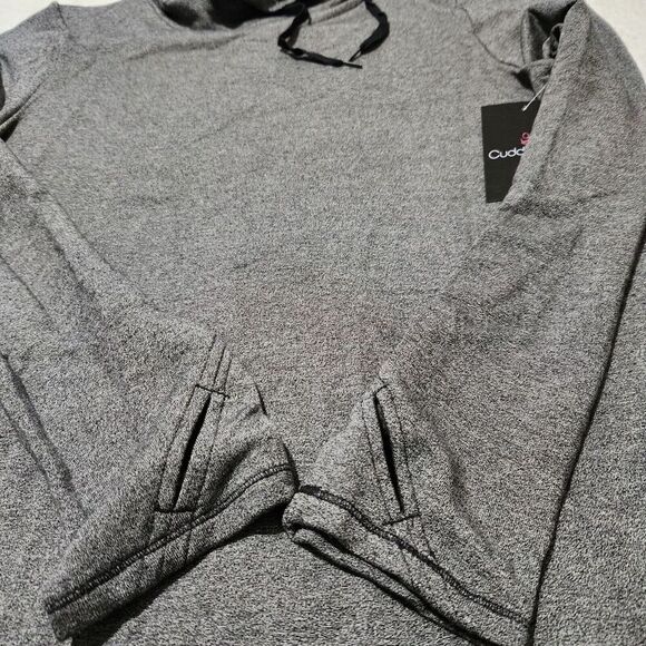 Cuddl Duds Ultra Cozy Thermal Shirt Small Heater Charcoal Thumbholes - Picture 7 of 9